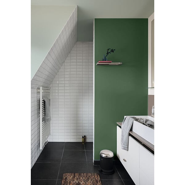 DULUX VALENTINE - Peinture Crème de Couleur Cuisine et Bain Satin Vert Ginkgo 0,75 L - large