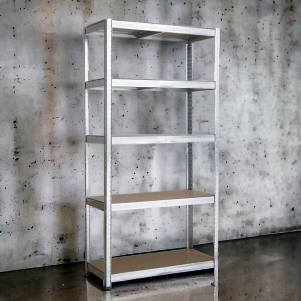 SECURY-T - Étagère rayonnage modulable en métal, 5 étages, 175kg/par étagère - large