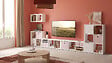 MODE DE VIE - Panier de rangement intissé - Rose poudre - XS - vignette