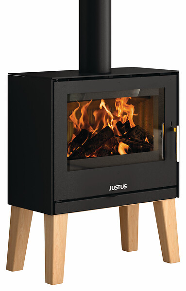 JUSTUS - Poêle à bois modulaire Dias - Acier - Noir - large