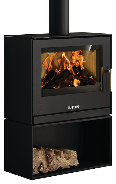 JUSTUS - Poêle à bois modulaire Dias - Acier - Noir - large