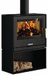 JUSTUS - Poêle à bois modulaire Dias - Acier - Noir - vignette