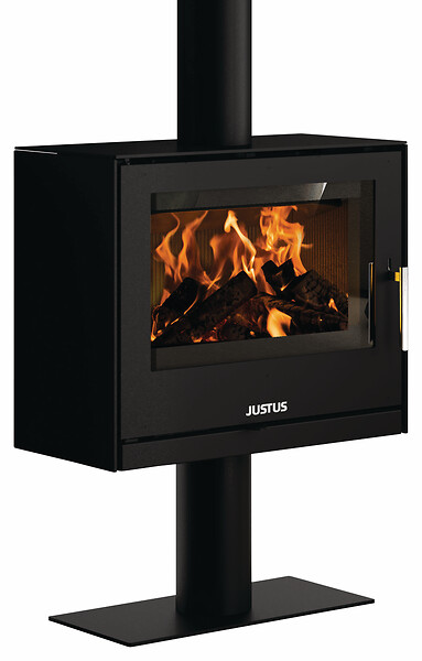 JUSTUS - Poêle à bois modulaire Dias - Acier - Noir - large