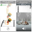 VOUNOT - Auvent de porte marquise 200x80 cm transparent en Polycarbonate anti UV Noir - vignette