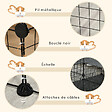 PAWHUT - Cage parc enclos rongeurs modulable dim. L 175 x l 105 x H 70 cm 2 niveaux 2 portes rampe résine PP fil métallique noir - vignette