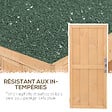 OUTSUNNY - Armoire de jardin sur pied double porte étagère et toit bitumé relevable dim. 74L x 43l x 88H cm bois sapin - vignette