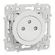 SCHNEIDER ELECTRIC - Prise de courant affleurant avec terre 16A griffes montées Blc Odace - vignette