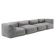 OVIALA - Canapé de jardin modulable 4 places gris - Mixi - vignette