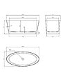 OMNIRES - baignoire îlot OMNIRES ROMA M+  159X72 CM  couleur : blanc  finition : brillant - vignette