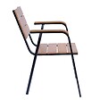OVIALA - Chaise de terrasse en aluminium et bois synthétique - Tomar - vignette