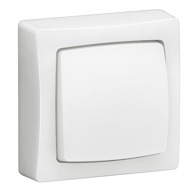 LEGRAND - Poussoir saillie 230V 6A complet blanc ASL - large