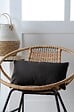 LOVELY - Duo coussin 30x50 noir/lin - vignette