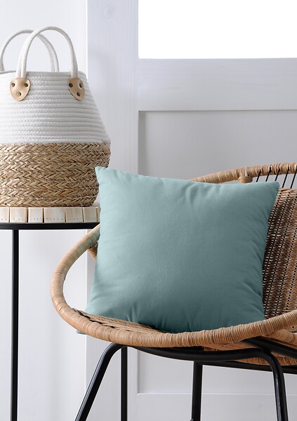LOVELY - Duo coussin uni 40x40 jade - large