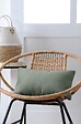 LOVELY - Duo coussin 30x50 vert/lin - vignette