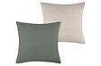 LOVELY - Duo coussin 50x50 vert/lin - vignette
