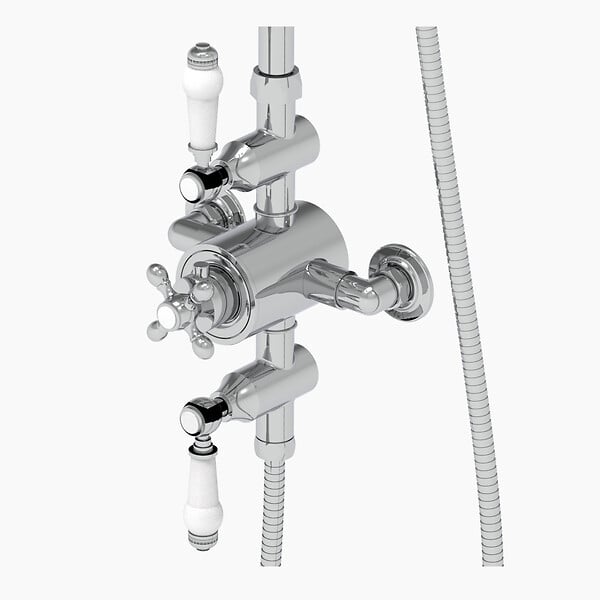 ROGIER & MOTHES - Ensemble de douche thermostatique rétro HELEN 2 sorties - large