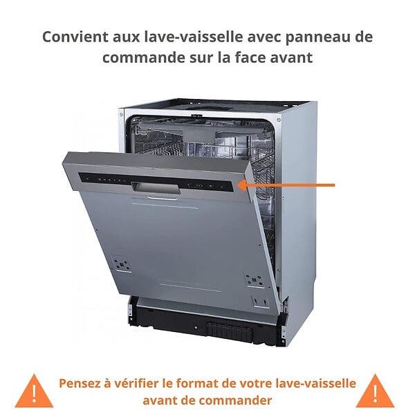 CUISINEANDCIE - Cuisineandcie - Façade pour lave-vaisselle semi-intégrable Eco Gris Brillant L 60 cm - large