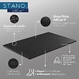STANO - Pack Receveur de douche 90 x 150 cm extra plat gris basalte + Colonne de douche thermostatique - vignette