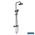 STANO - Pack Receveur de douche 90 x 150 cm extra plat gris basalte + Colonne de douche thermostatique - vignette