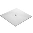 U-TILE - Receveur de douche blanc 90 x 90 cm en résine aspect ardoise - grille carrée - vignette
