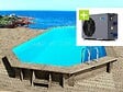 HABITAT ET JARDIN - Piscine bois " Cancun " - 6.53 x 4.41 x 1.45 m + Pompe à chaleur - Puissance 6.1 kW - - vignette