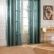 ATMOSPHERA - Rideau à œillets en coton Vert Céladon 130 x 260 cm - vignette
