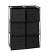 5 FIVE SIMPLY SMART - Meuble Etagère 6 cases avec 6 boîtes de rangement H 98 cm - vignette
