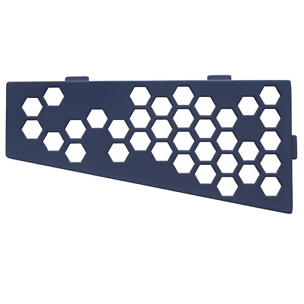 U-TILE - Tablette d'angle douche  Gris ardoise Nid d'abeilles - rectangle - large
