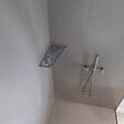 U-TILE - Tablette d'angle douche  Gris ardoise Nid d'abeilles - rectangle - vignette
