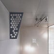U-TILE - Tablette d'angle douche  Gris ardoise Nid d'abeilles - rectangle - vignette