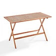 OVIALA - Table de terrasse et 4 chaises pliantes en bois - Sete - vignette