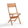 OVIALA - Table de terrasse et 4 chaises pliantes en bois - Sete - vignette