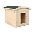 TIMBELA - Niche pour Chien Exterieur en Bois - Maison Chien de Petit Race, Toit étanche, 87 x 102 x H85 cm, Taille S - Cabane Chien TIMBELA M405-1 - vignette