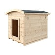 TIMBELA - Niche pour Chien Exterieur en Bois - Maison Chien de Petit Race, Toit étanche, 87 x 102 x H85 cm, Taille S - Cabane Chien TIMBELA M405-1 - vignette