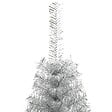 VIDAXL - vidaXL Demi sapin de Noël artificiel avec support argenté 210 cm PET - vignette