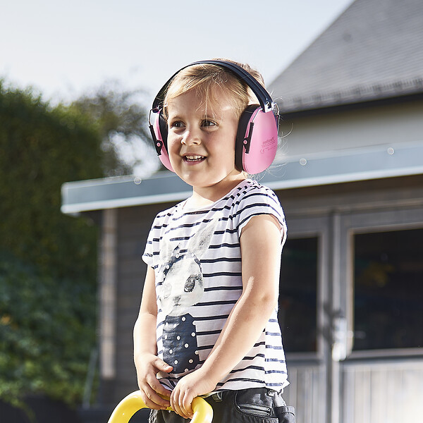 WOLFCRAFT - Casque auditif enfant, rose - large