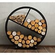 COOK KING - Range-bûches rond DIEGO en acier noir Ø 80 cm - vignette