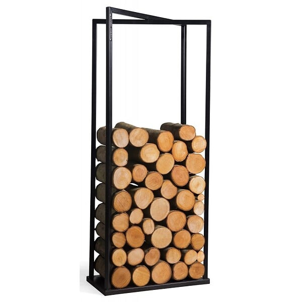 COOK KING - Porte bûches rectangulaire LUIS en acier noir 120x40x20 cm - large