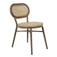 OVIALA - Chaise de terrasse en aluminium et rotin synthétique - Portimao - vignette