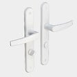 MODE DE VIE - Poignée de porte Salomea - Aluminium - Serrure bouton - Blanche - vignette