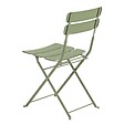 OVIALA - Lot de deux chaises pliantes en acier vert tilleul - Annecy - vignette