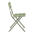 OVIALA - Lot de deux chaises pliantes en acier vert tilleul - Annecy - vignette