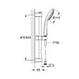 GROHE - Ensemble VITALIO JOY GROHE 27333000 douchette 3 jets + barre 60 cm + flexible 175 cm - chrome - vignette