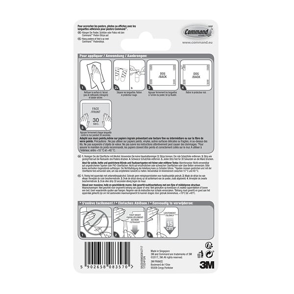 3M - LANGUETTES POSTERS PM BLANC x12 - large