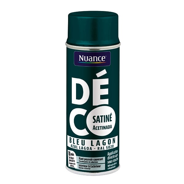 NUANCE - Peinture aerosol - Bleu lagon  - Satin -  400ml - large