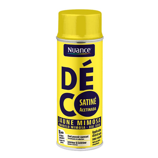 NUANCE - Peinture aerosol - Jaune mimosa - Satin - 400ml - large