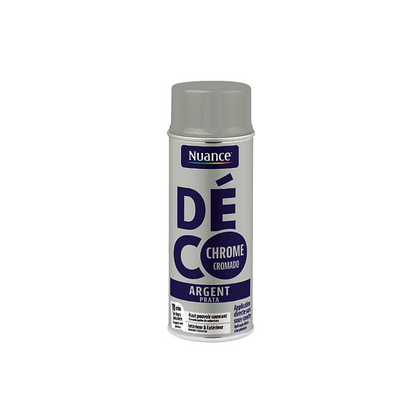 NUANCE - Peinture aerosol - Argent - Chrome - 150ml - large