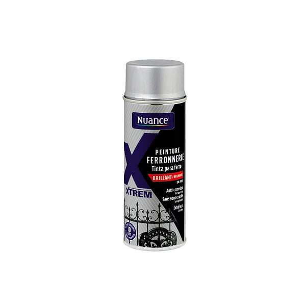 NUANCE - Peinture ferronnerie aerosol - Noir - Brillant - 150ml - large