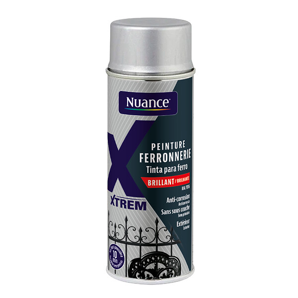 NUANCE - Peinture ferronnerie aerosol - Anthracite - Brillant - 400ml - large