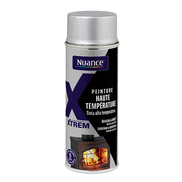 NUANCE - Peinture haute température aerosol - Noir - 400ml - large